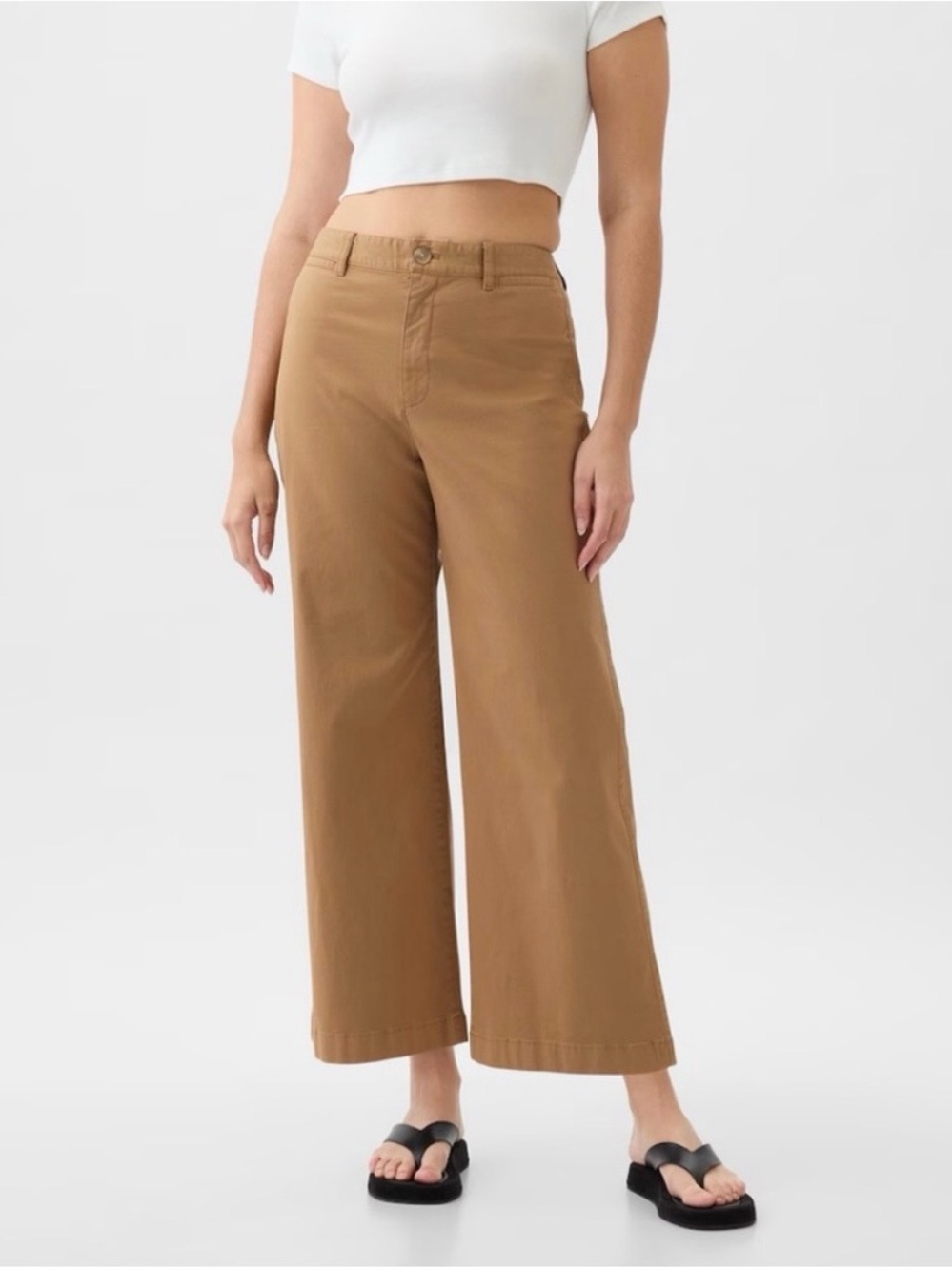 GAP Highrise Stride Right Ankle Pant in Caramel
